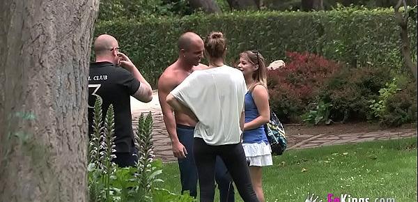  Being famous is great Antonio finds and fucks a blonde MILF right in the park